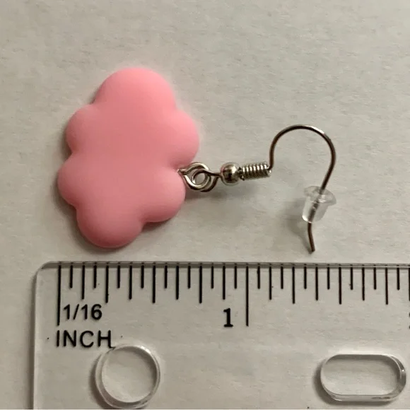 Pink Cloud Drop Earrings - Picture 8 of 8
